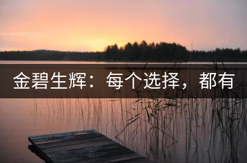金碧生輝：每個(gè)選擇，都有選擇的理由