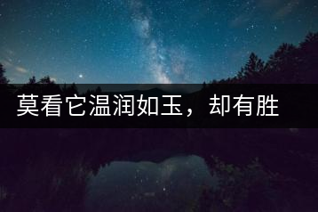 莫看它溫潤如玉，卻有勝瓊漿之味