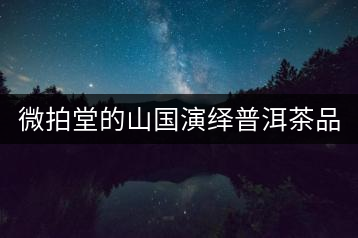微拍堂的山國演繹普洱茶品質如何？