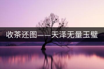 收茶還圖——天澤無量玉璧