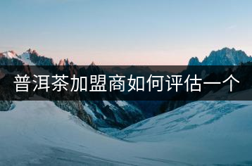 普洱茶加盟商如何評估一個普洱茶品牌是否值得加盟？