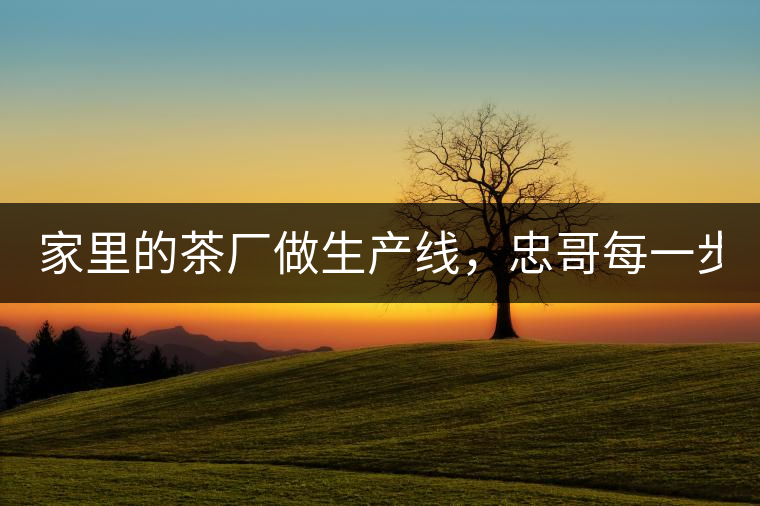 家里的茶廠做生產(chǎn)線，忠哥每一步都親自做，每個步驟...家里的茶廠做生產(chǎn)線，忠哥每一步都親自做，每個步驟都非常嚴謹！