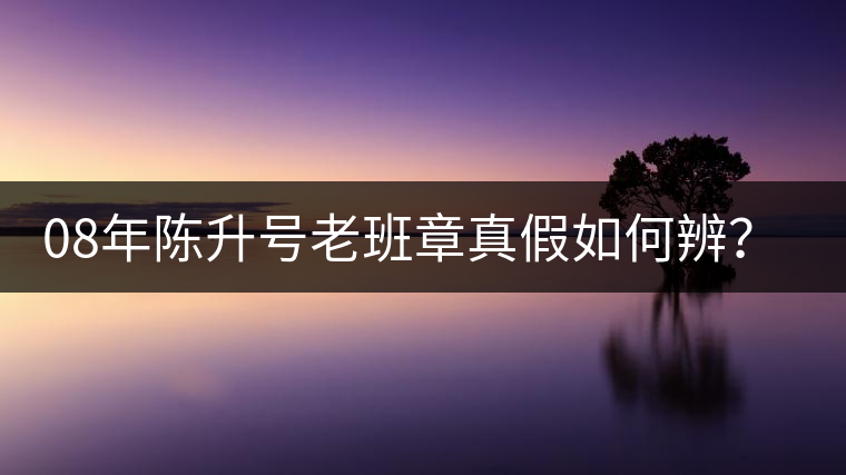 08年陳升號老班章真假如何辨？業(yè)內(nèi)人士教你這3點！