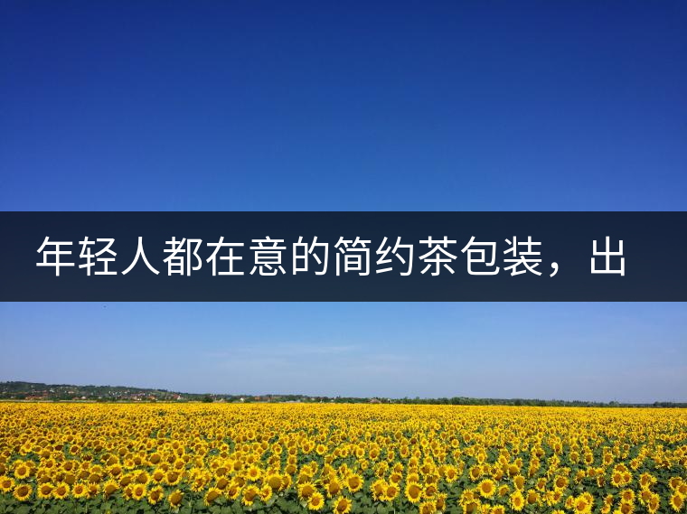 年輕人都在意的簡約茶包裝，出道顏值即巔峰的茶包裝可真好喝！