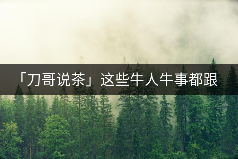 「刀哥說(shuō)茶」這些牛人牛事都跟云南茶葉有關(guān) 「刀哥說(shuō)茶」這些牛人牛事都跟云南茶葉有關(guān)