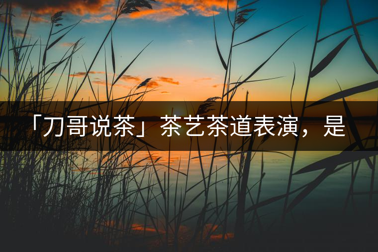 「刀哥說茶」茶藝茶道表演，是裝還是文化？