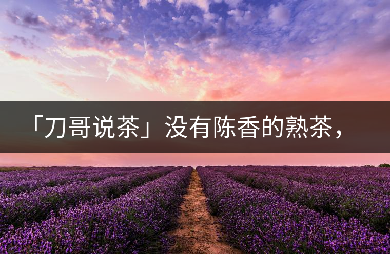 「刀哥說茶」沒有陳香的熟茶，不是一款有追求的普洱熟茶