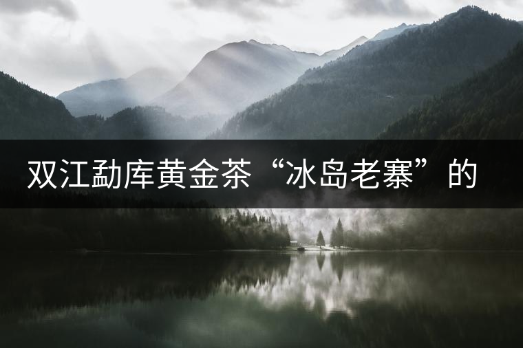 雙江勐庫(kù)黃金茶“冰島老寨”的審論雙江勐庫(kù)黃金茶“冰島老寨”的審論