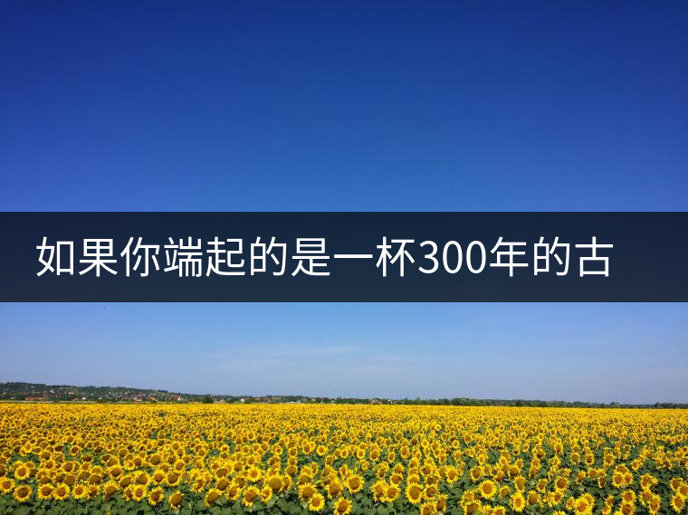 如果你端起的是一杯300年的古樹茶，那會是一種怎樣的心境？