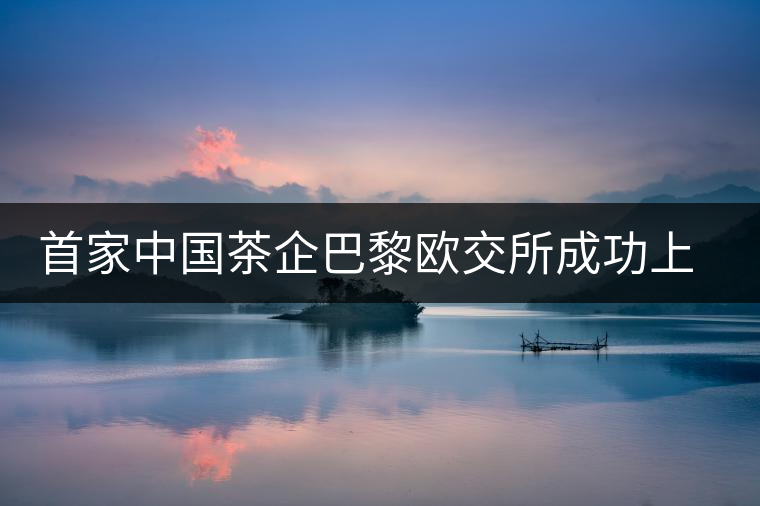 首家中國茶企巴黎歐交所成功上市:讓普洱茶飄香歐洲 首家中國茶企巴黎歐交所成功上市:讓普洱茶飄香歐洲