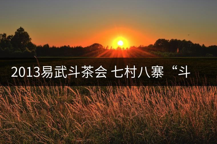 2013易武斗茶會 七村八寨“斗茶”爭第一 2013易武斗茶會 七村八寨“斗茶”爭第一