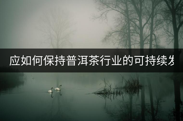 應(yīng)如何保持普洱茶行業(yè)的可持續(xù)發(fā)展？