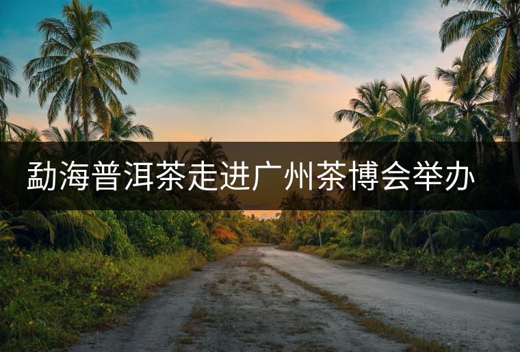 勐海普洱茶走進廣州茶博會舉辦品牌推介會