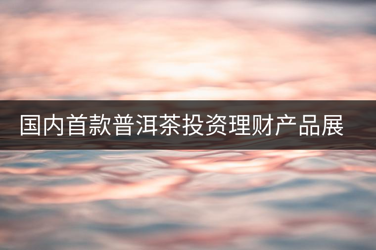 國(guó)內(nèi)首款普洱茶投資理財(cái)產(chǎn)品展開(kāi)路演推介 國(guó)內(nèi)首款普洱茶投資理財(cái)產(chǎn)品展開(kāi)路演推介