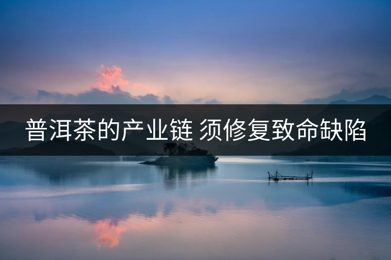 普洱茶的產業(yè)鏈 須修復致命缺陷 普洱茶的產業(yè)鏈 須修復致命缺陷