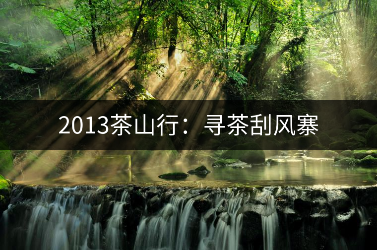 2013茶山行：尋茶刮風(fēng)寨