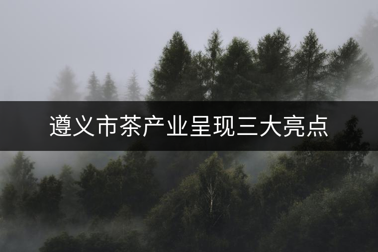 遵義市茶產(chǎn)業(yè)呈現(xiàn)三大亮點(diǎn) 遵義市茶產(chǎn)業(yè)呈現(xiàn)三大亮點(diǎn)