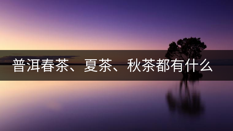 普洱春茶、夏茶、秋茶都有什么特點？