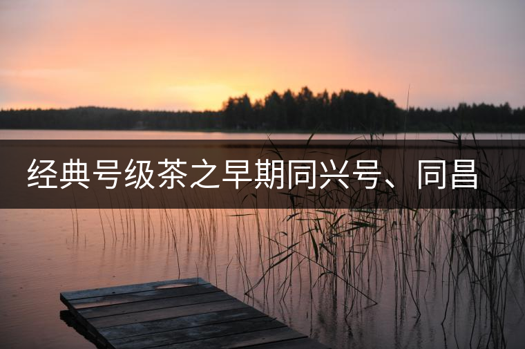 經(jīng)典號(hào)級(jí)茶之早期同興號(hào)、同昌黃記老圓茶