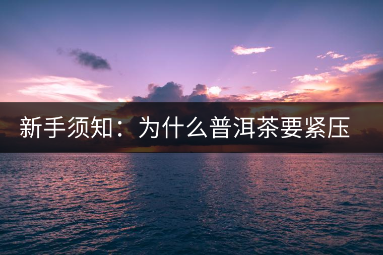 新手須知：為什么普洱茶要緊壓而不散存？