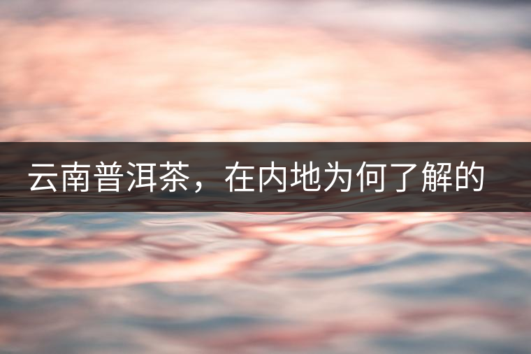 云南普洱茶，在內(nèi)地為何了解的人較少？