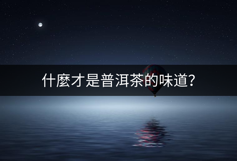 什麼才是普洱茶的味道？