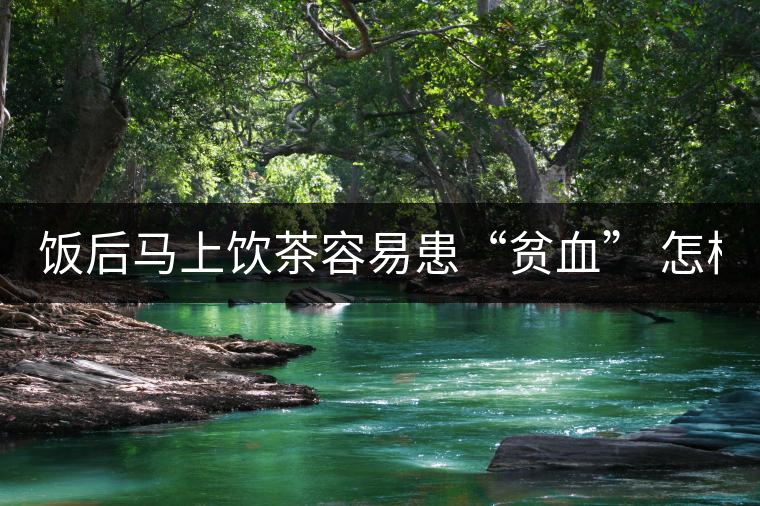 飯后馬上飲茶容易患“貧血” 怎樣飲用才合適 ？