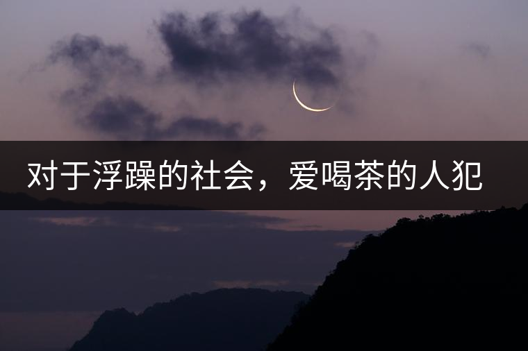 對(duì)于浮躁的社會(huì)，愛(ài)喝茶的人犯了種種罪行