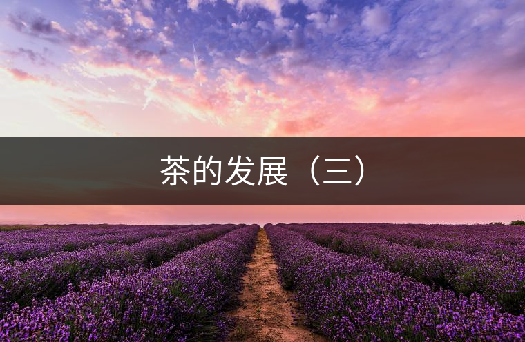 茶的發(fā)展(三) 茶的發(fā)展(三)