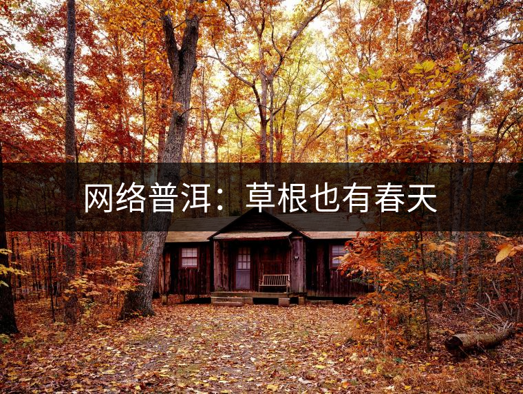 網(wǎng)絡(luò)普洱:草根也有春天 網(wǎng)絡(luò)普洱:草根也有春天