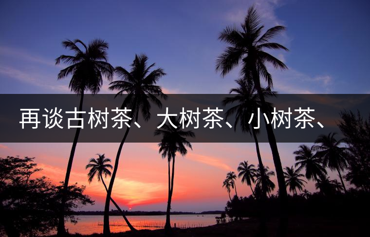 再談古樹茶、大樹茶、小樹茶、臺(tái)樹茶…