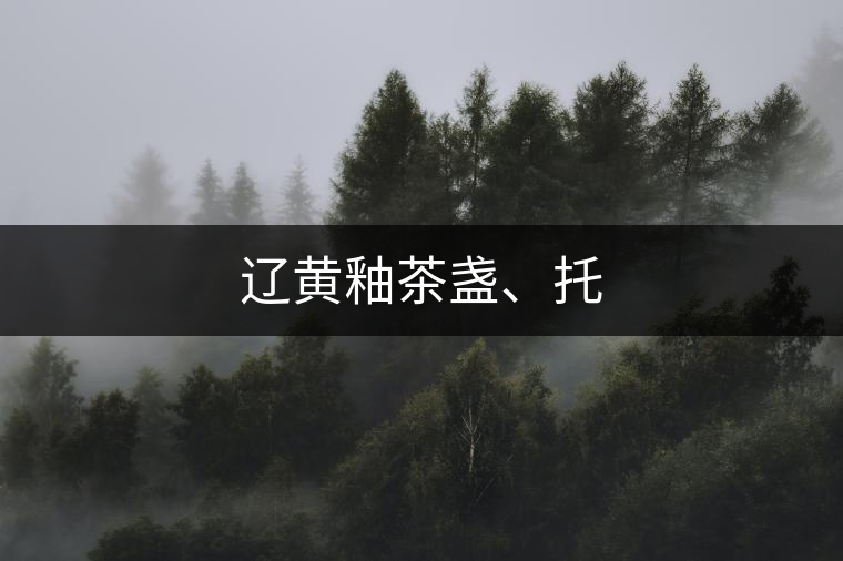 遼黃釉茶盞、托