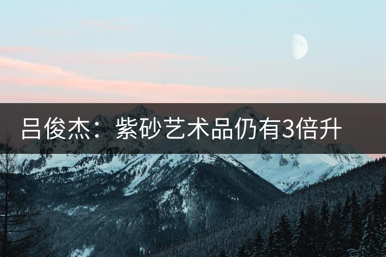 呂俊杰:紫砂藝術品仍有3倍升值空間 呂俊杰:紫砂藝術品仍有3倍升值空間