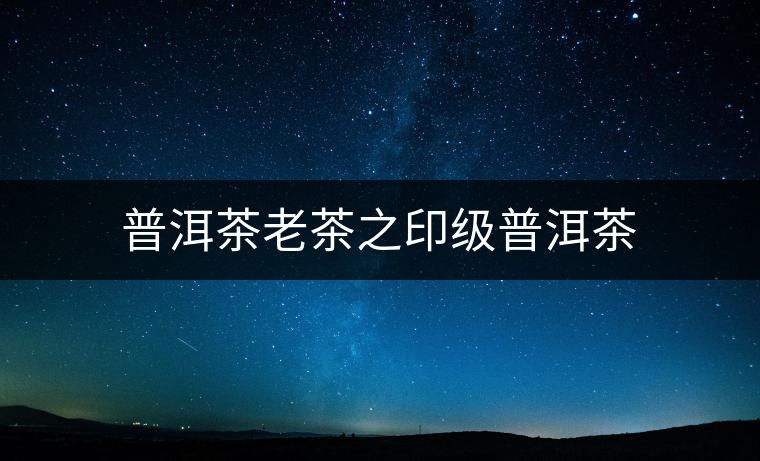 普洱茶老茶之印級普洱茶