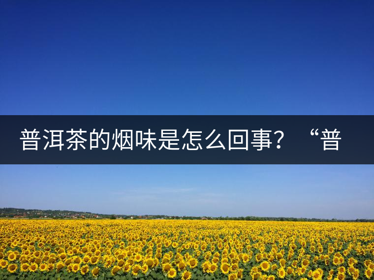 普洱茶的煙味是怎么回事？“普洱教父”白水清最新解析！