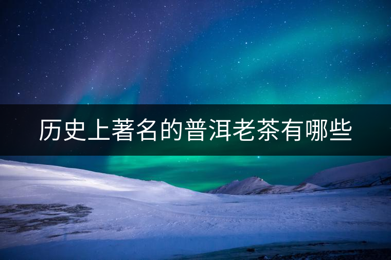 歷史上著名的普洱老茶有哪些 歷史上著名的普洱老茶有哪些
