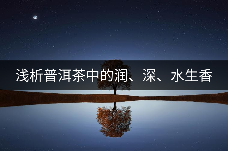 淺析普洱茶中的潤、深、水生香