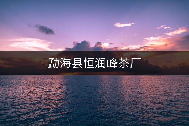 勐?？h恒潤峰茶廠