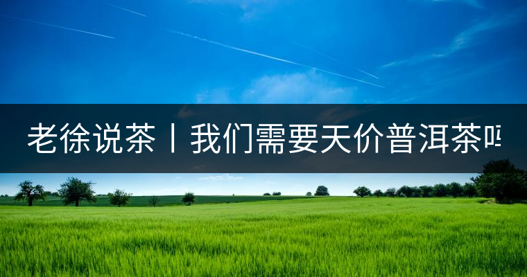 老徐說茶丨我們需要天價普洱茶嗎？