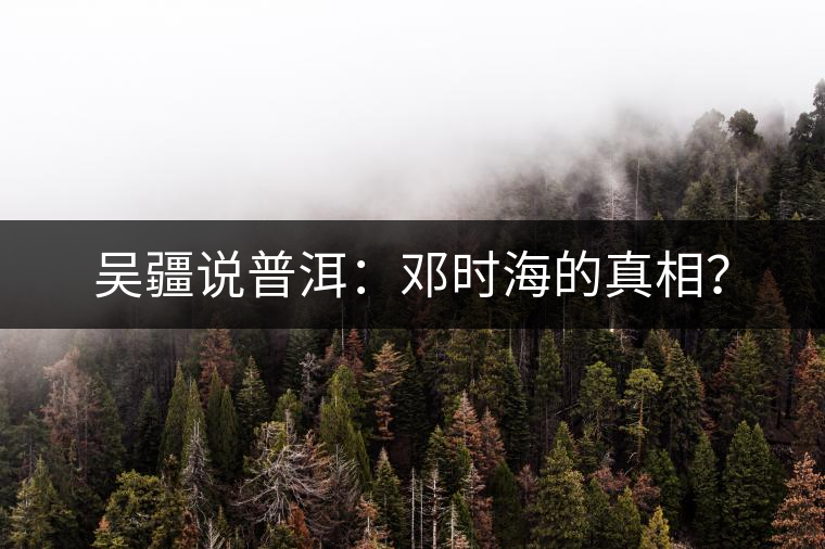 吳疆說普洱：鄧時(shí)海的真相？