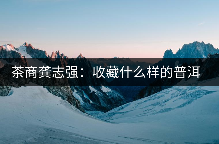 茶商龔志強(qiáng):收藏什么樣的普洱茶才有價值 茶商龔志強(qiáng):收藏什么樣的普洱茶才有價值