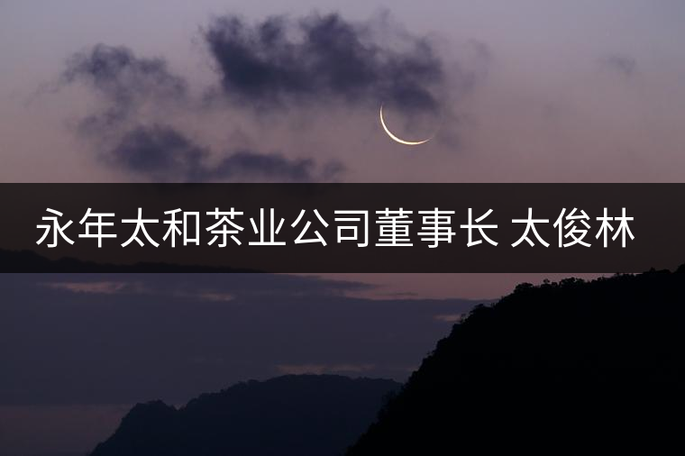 永年太和茶業(yè)公司董事長 太俊林 先生專訪 永年太和茶業(yè)公司董事長 太俊林 先生專訪