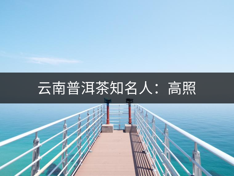 云南普洱茶知名人:高照 云南普洱茶知名人:高照
