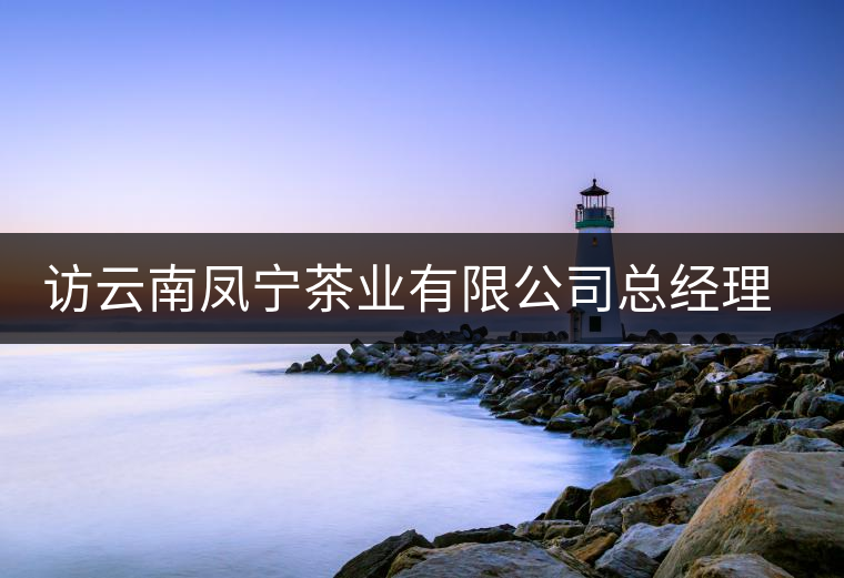 訪云南鳳寧茶業(yè)有限公司總經(jīng)理張貴景 訪云南鳳寧茶業(yè)有限公司總經(jīng)理張貴景