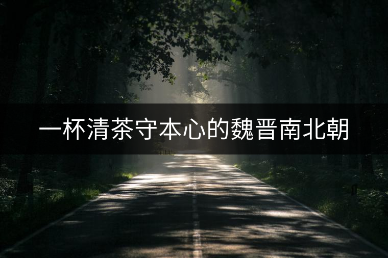 一杯清茶守本心的魏晉南北朝 一杯清茶守本心的魏晉南北朝