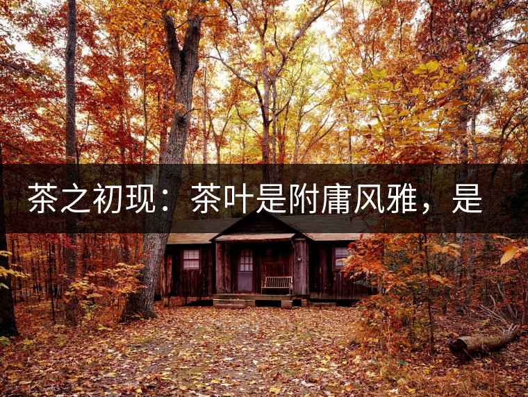 茶之初現(xiàn)：茶葉是附庸風(fēng)雅，是禪茶一味，更是王朝興衰