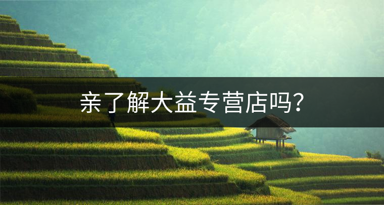 親了解大益專營店嗎？