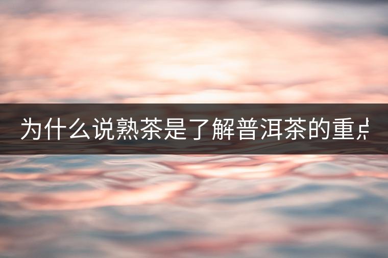 為什么說熟茶是了解普洱茶的重點(diǎn)？