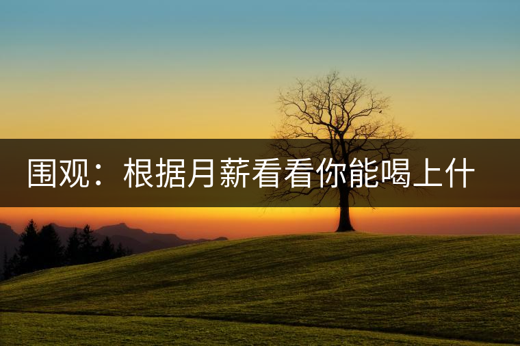 圍觀：根據(jù)月薪看看你能喝上什么茶？