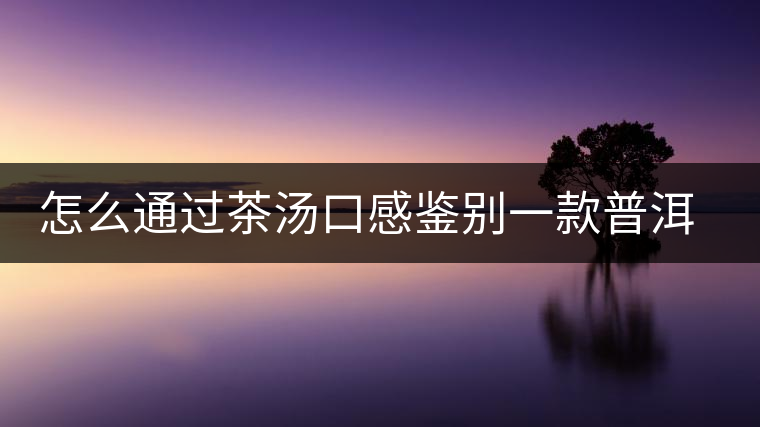 怎么通過茶湯口感鑒別一款普洱茶的優(yōu)與劣？